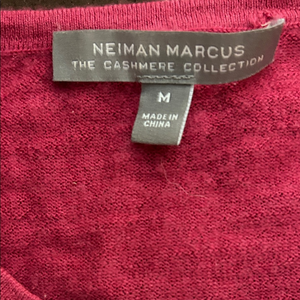 Neiman Marcus Cashmere Sweater- Raspberry Pink - Picture 2 of 4
